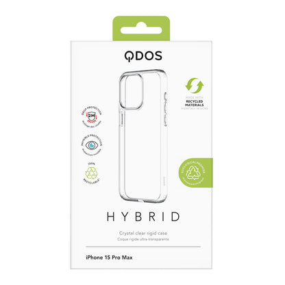 Hybrid - Apple iPhone 15 Pro Max Case - Clear, showcasing product packaging in white