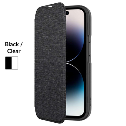 Hybrid Fold + Snap for iPhone 14 Pro - Black / Clear