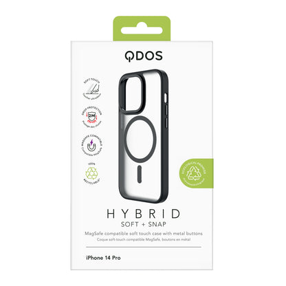 Hybrid Soft + Snap for iPhone 14 Pro - Clear / Midnight