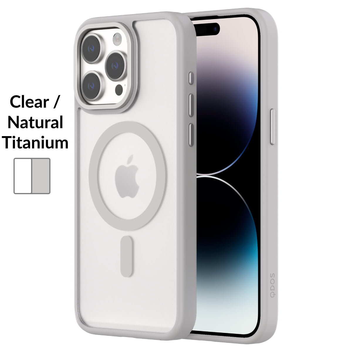 Hybrid Soft + Snap for iPhone 15 Pro Max - Clear / Natural Titanium