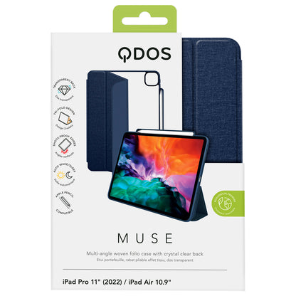 MUSE folio for iPad Pro 11-in. (4th gen) / iPad Air 11-in. (M2) / iPad Air (5th gen) - Clear / Blue