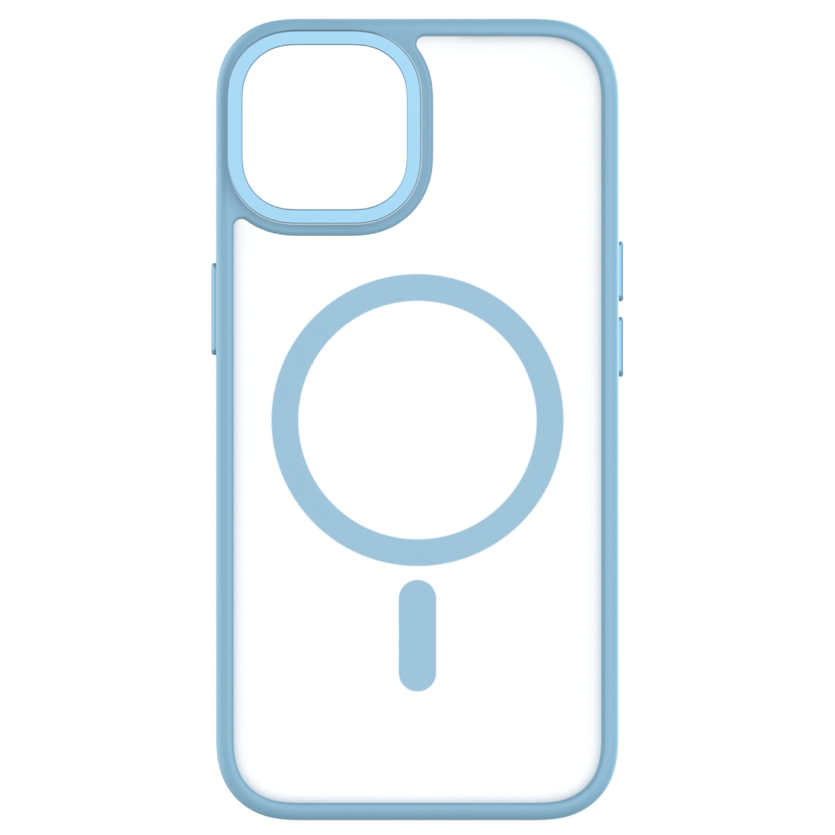 Hybrid Soft + Snap for iPhone 14 / iPhone 13 - Clear / Baby Blue