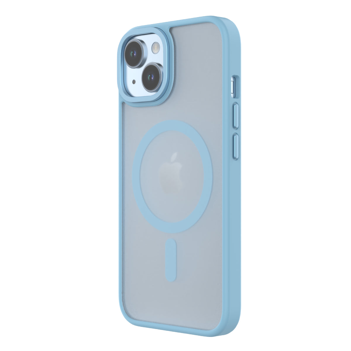 Hybrid Soft + Snap for iPhone 14 / iPhone 13 - Clear / Baby Blue