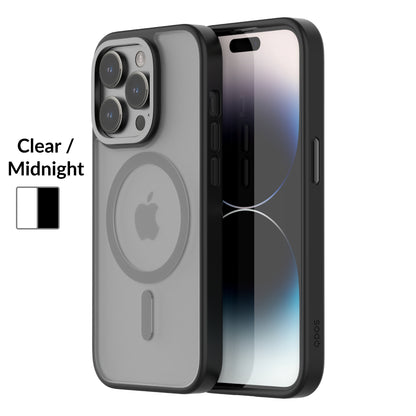 Hybrid Soft + Snap for iPhone 14 Pro - Clear / Midnight