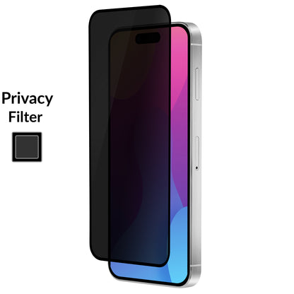 OptiGuard Eco Glass Privacy for iPhone 15 Plus / iPhone 14 Pro Max - Privacy Black