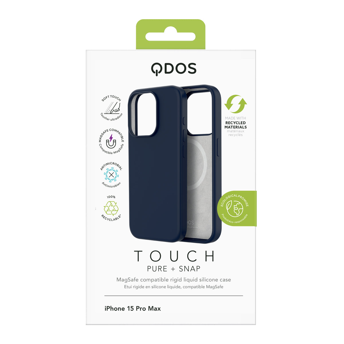 TOUCH PURE + SNAP for iPhone 15 Pro Max - Blue Titanium