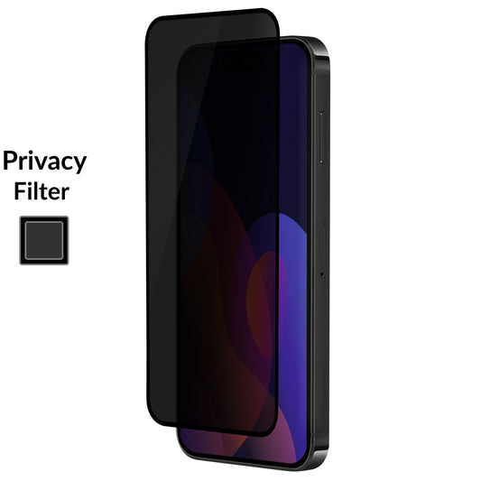 OptiGuard Eco Glass Privacy for iPhone 15 Pro - Privacy Black