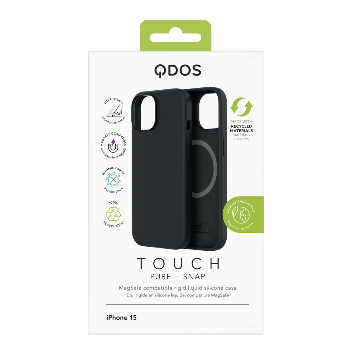Touch Pure + Snap for iPhone 15 - Black