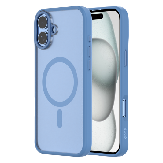 Hybrid Soft + Snap - iPhone 16 Plus Case MagSafe Compatible - Clear / Blue