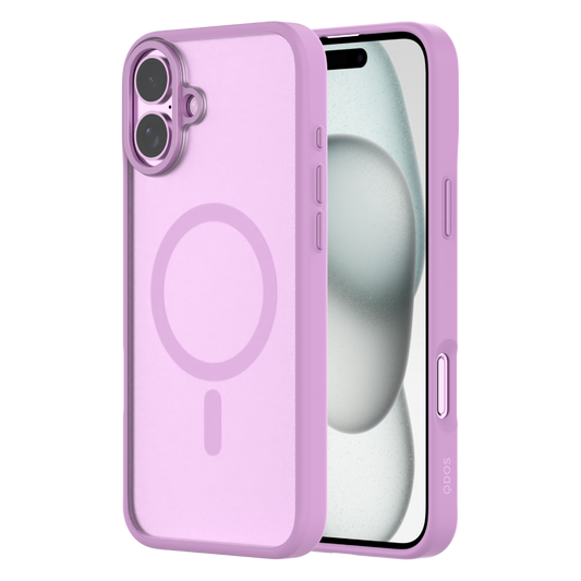 Hybrid Soft + Snap - iPhone 16 Plus Case MagSafe Compatible - Clear / Pink