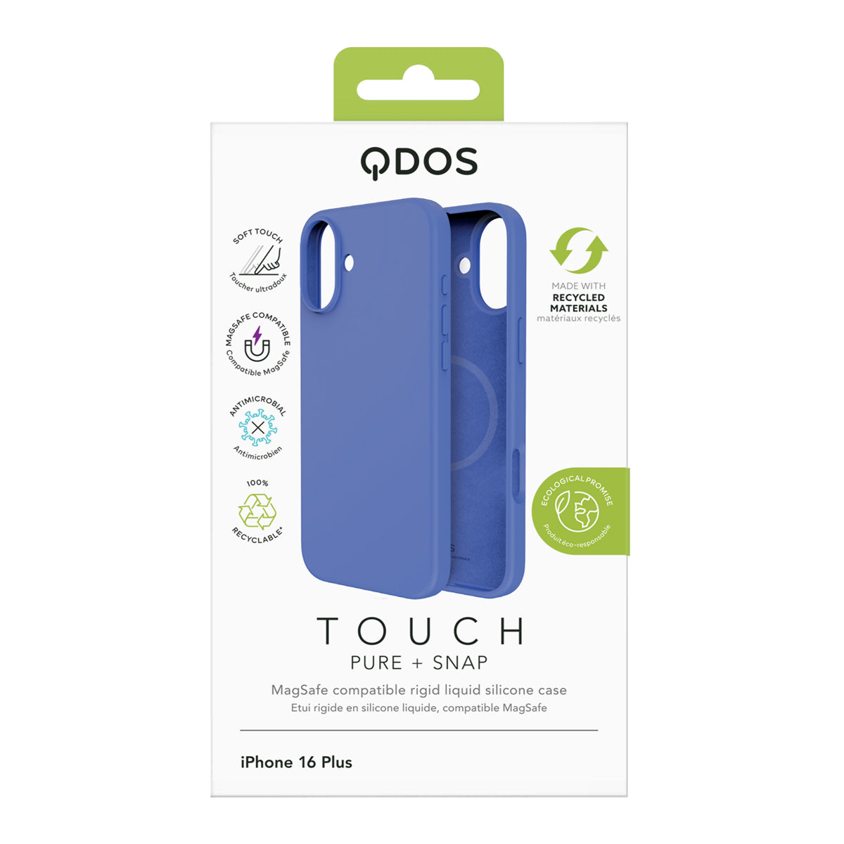 Touch Pure + Snap - iPhone 16 Plus Case MagSafe Compatible - Blue