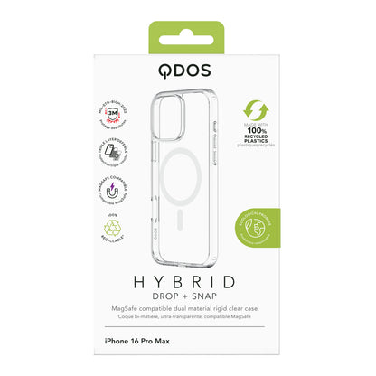 Hybrid Drop + Snap - iPhone 16 Pro Max Case MagSafe Compatible - Clear