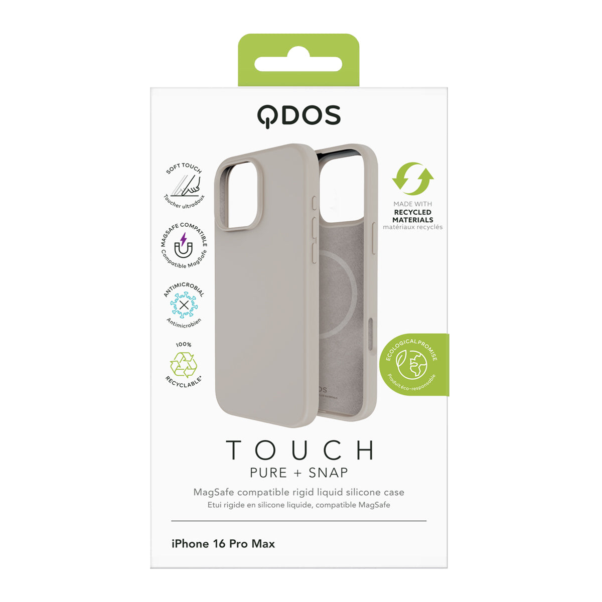 Touch Pure + Snap - iPhone 16 Pro Max Case MagSafe Compatible - Beige Titanium