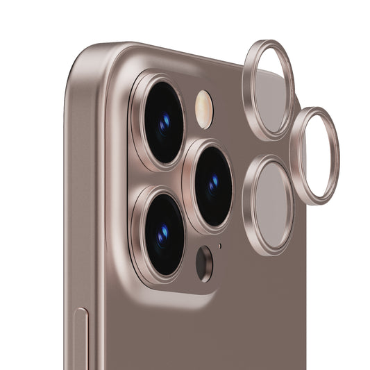 OptiRings - iPhone 16 Pro / iPhone 16 Pro Max Camera Lens Protector - Beige Titanium