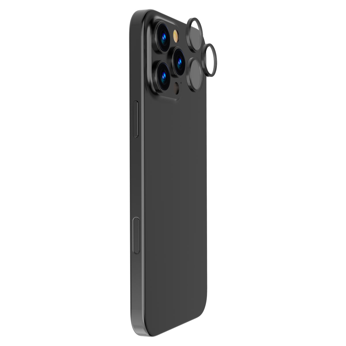 OptiRings - iPhone 16 Pro / iPhone 16 Pro Max Camera Lens Protector - Black Titanium