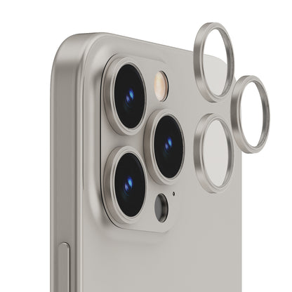 OptiRings - iPhone 16 Pro / iPhone 16 Pro Max Camera Lens Protector - Natural Titanium