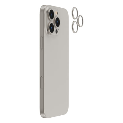 OptiRings - iPhone 16 Pro / iPhone 16 Pro Max Camera Lens Protector - Natural Titanium