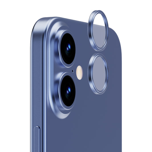 OptiRings - iPhone 16 / iPhone 16 Plus Camera Lens Protector - Blue