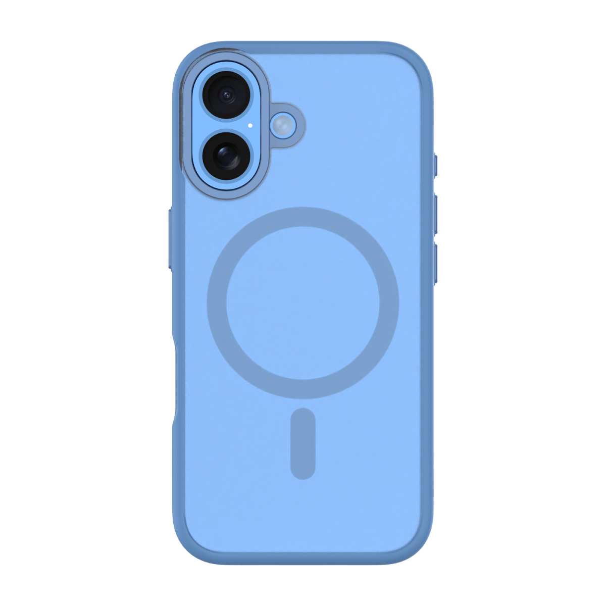 Hybrid Soft + Snap - iPhone 16 Case MagSafe Compatible - Clear / Blue