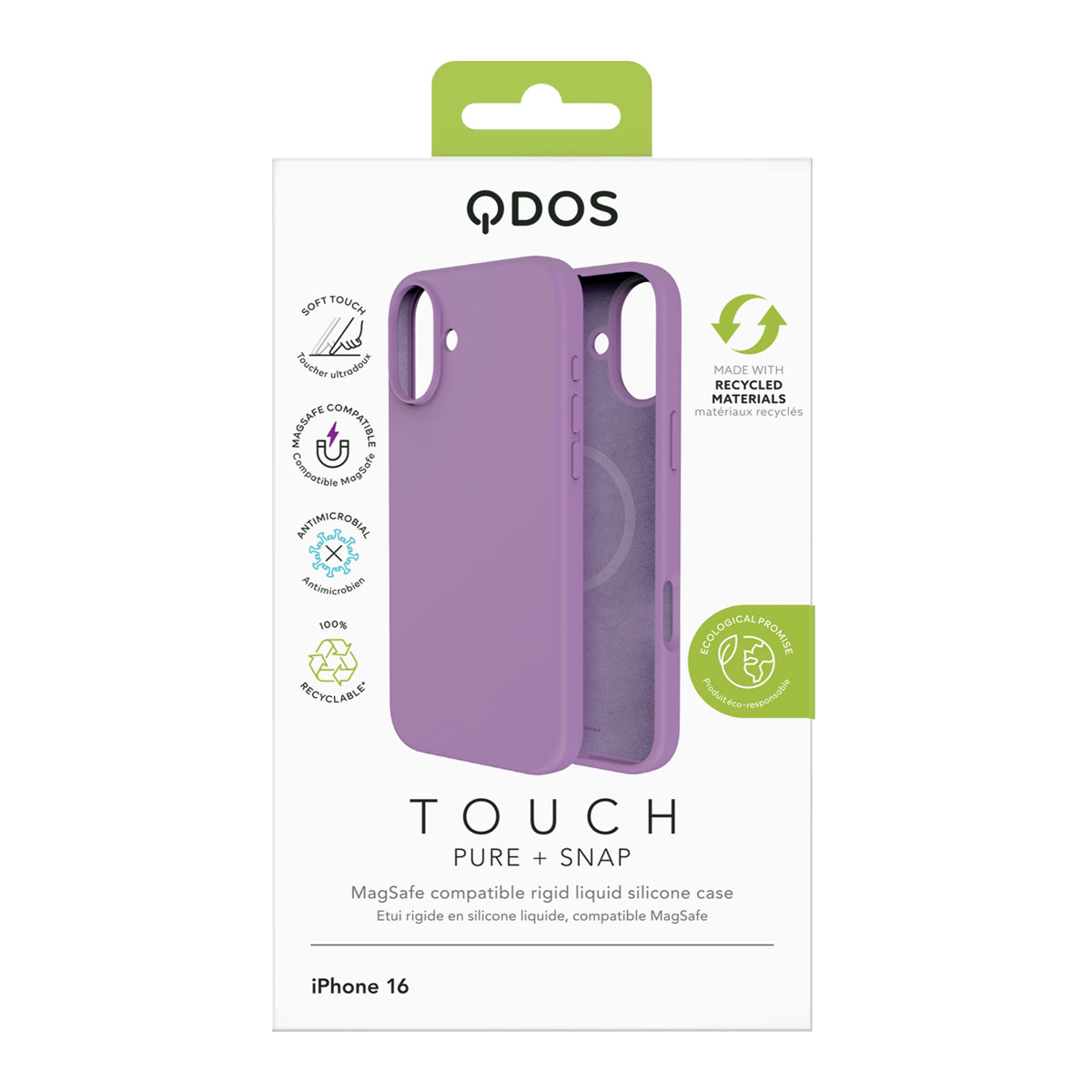 Touch Pure + Snap - iPhone 16 Case MagSafe Compatible - Pink