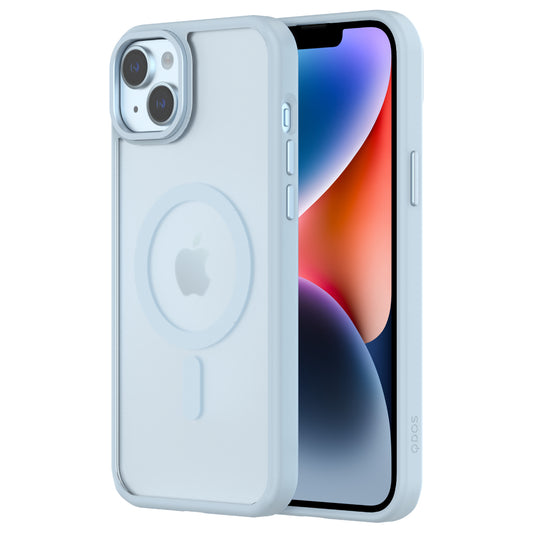 Hybrid Soft + Snap for iPhone 15 Plus - Clear / Blue