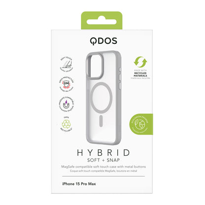 Hybrid Soft + Snap for iPhone 15 Pro Max - Clear / Natural Titanium