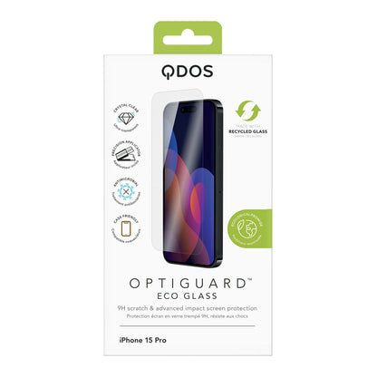 OptiGuard Eco Glass - iPhone 15 Pro Screen Protector - Clear