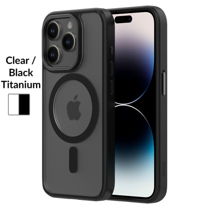 Hybrid Soft + Snap for iPhone 15 Pro - Clear / Black Titanium