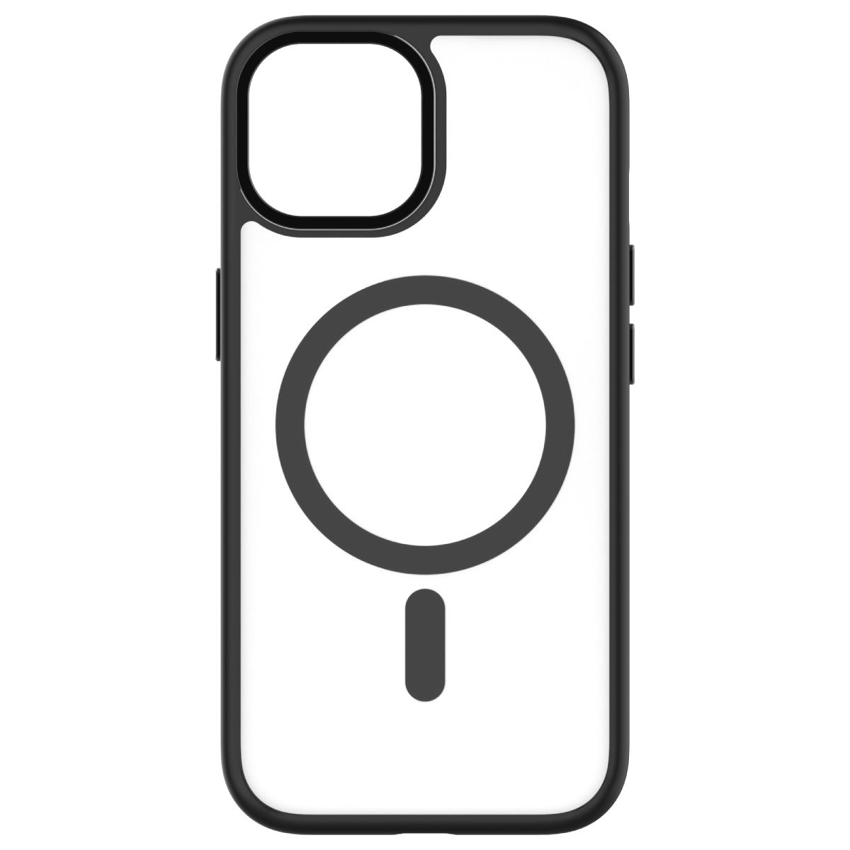 Hybrid Soft + Snap for iPhone 15 - Clear / Black