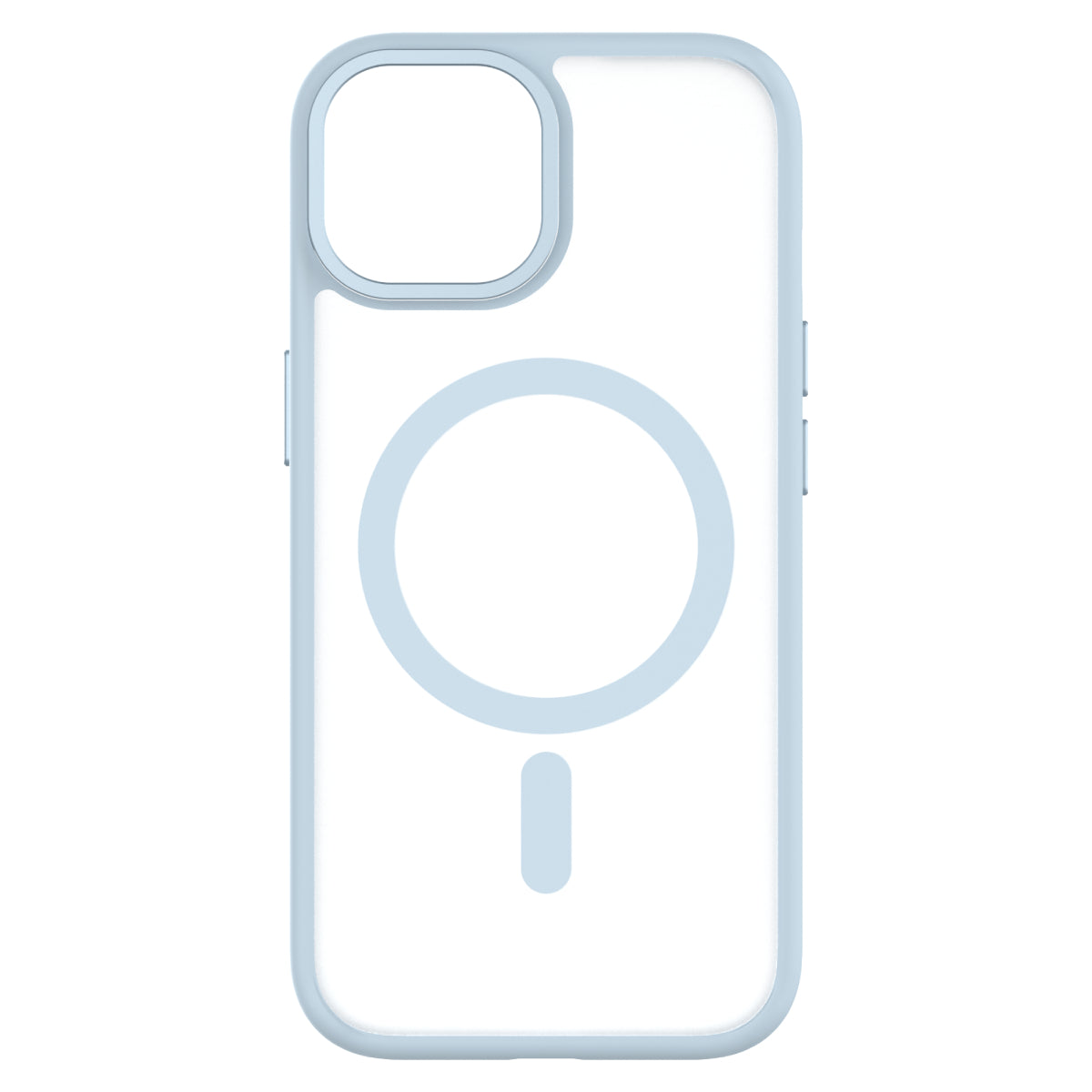 Hybrid Soft + Snap for iPhone 15 - Clear / Blue