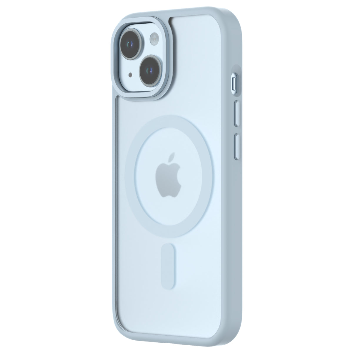 Hybrid Soft + Snap for iPhone 15 - Clear / Blue