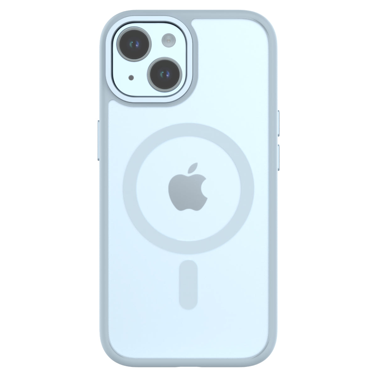 Hybrid Soft + Snap for iPhone 15 - Clear / Blue