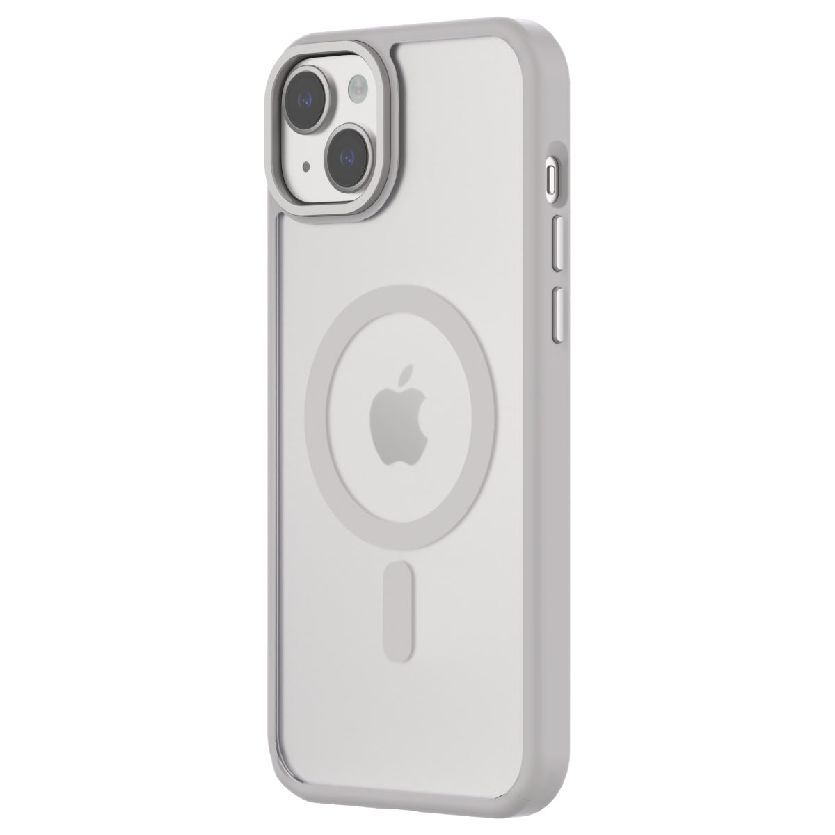 Hybrid Soft + Snap for iPhone 15 Plus - Clear / Grey