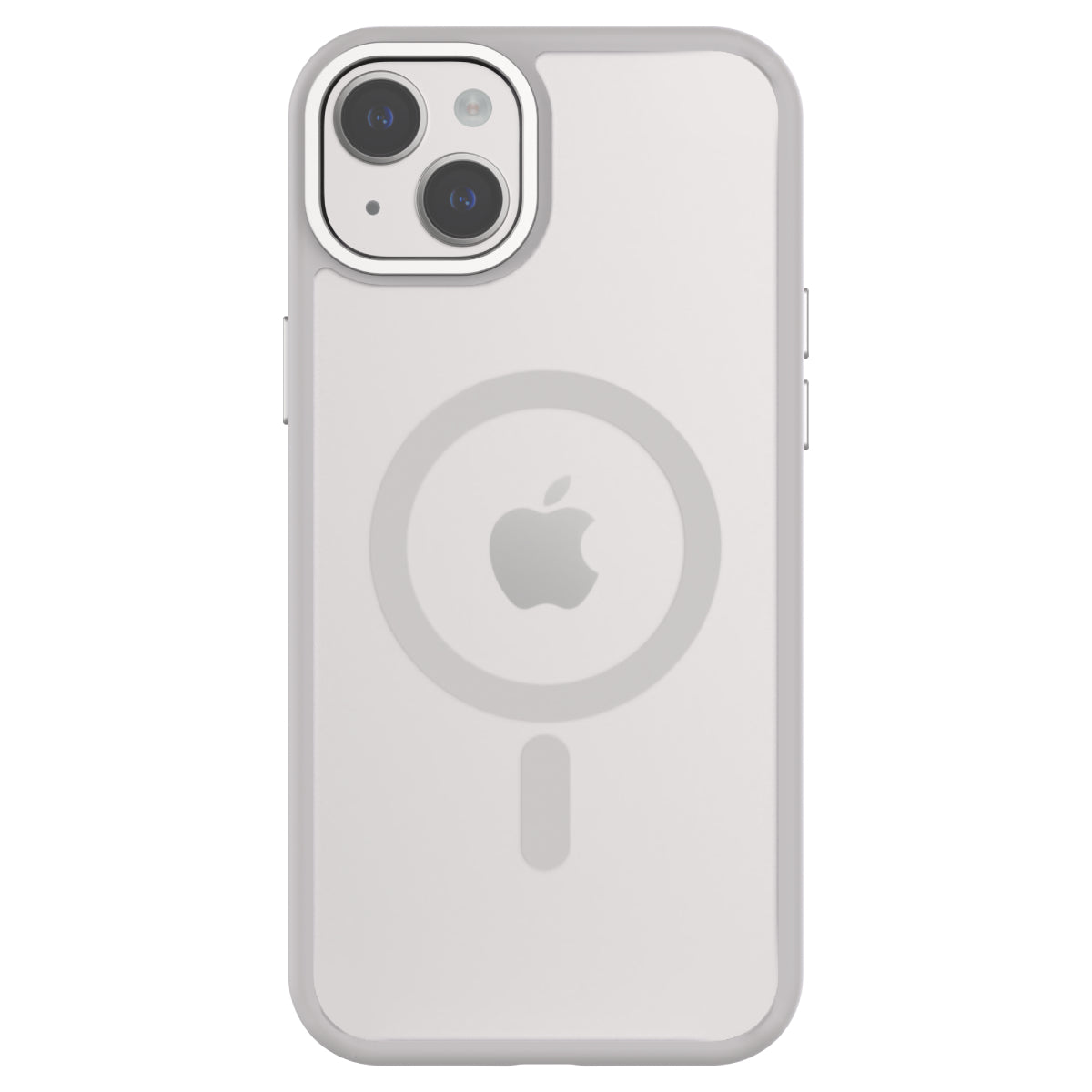 Hybrid Soft + Snap for iPhone 15 Plus - Clear / Grey