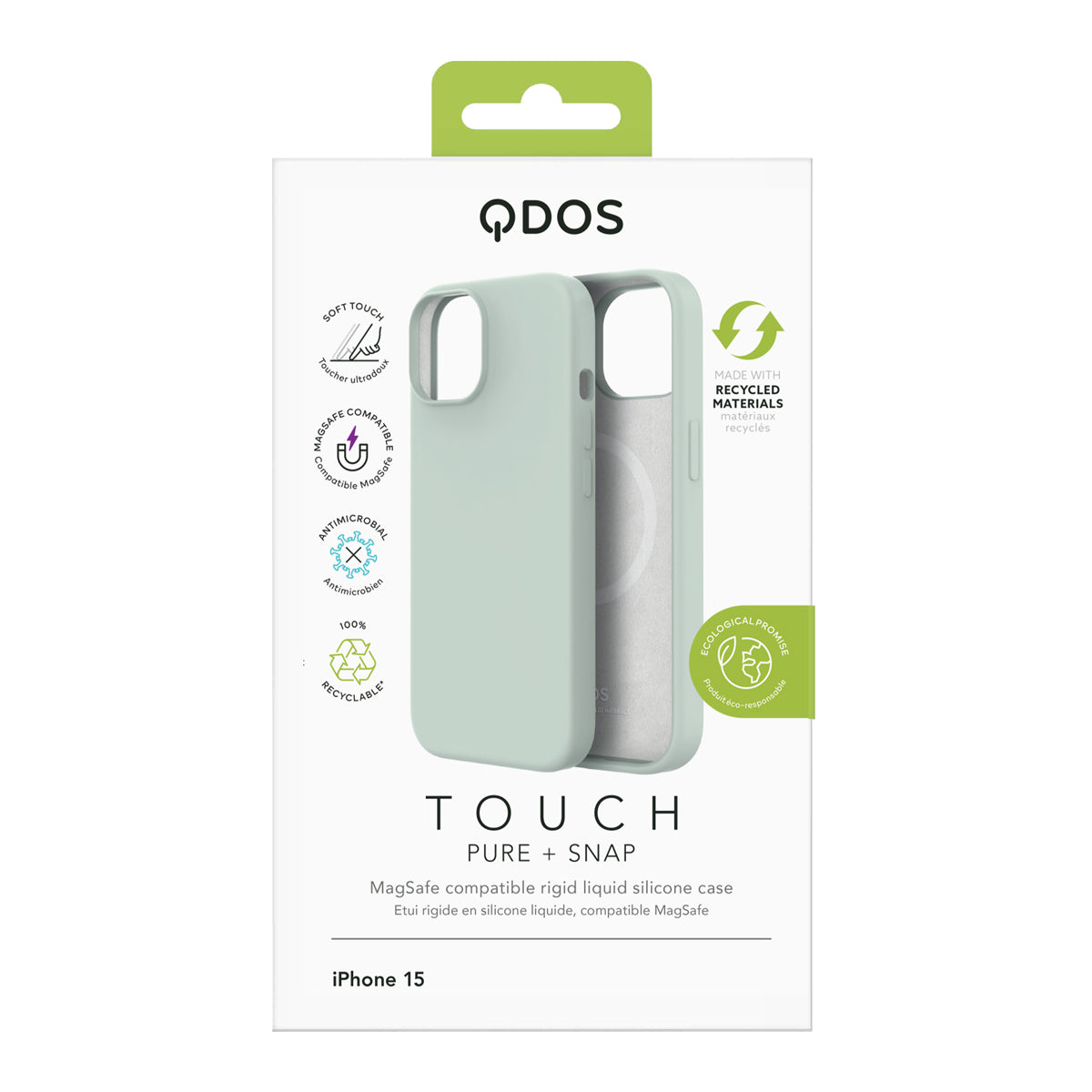 Touch Pure + Snap for iPhone 15 - Green