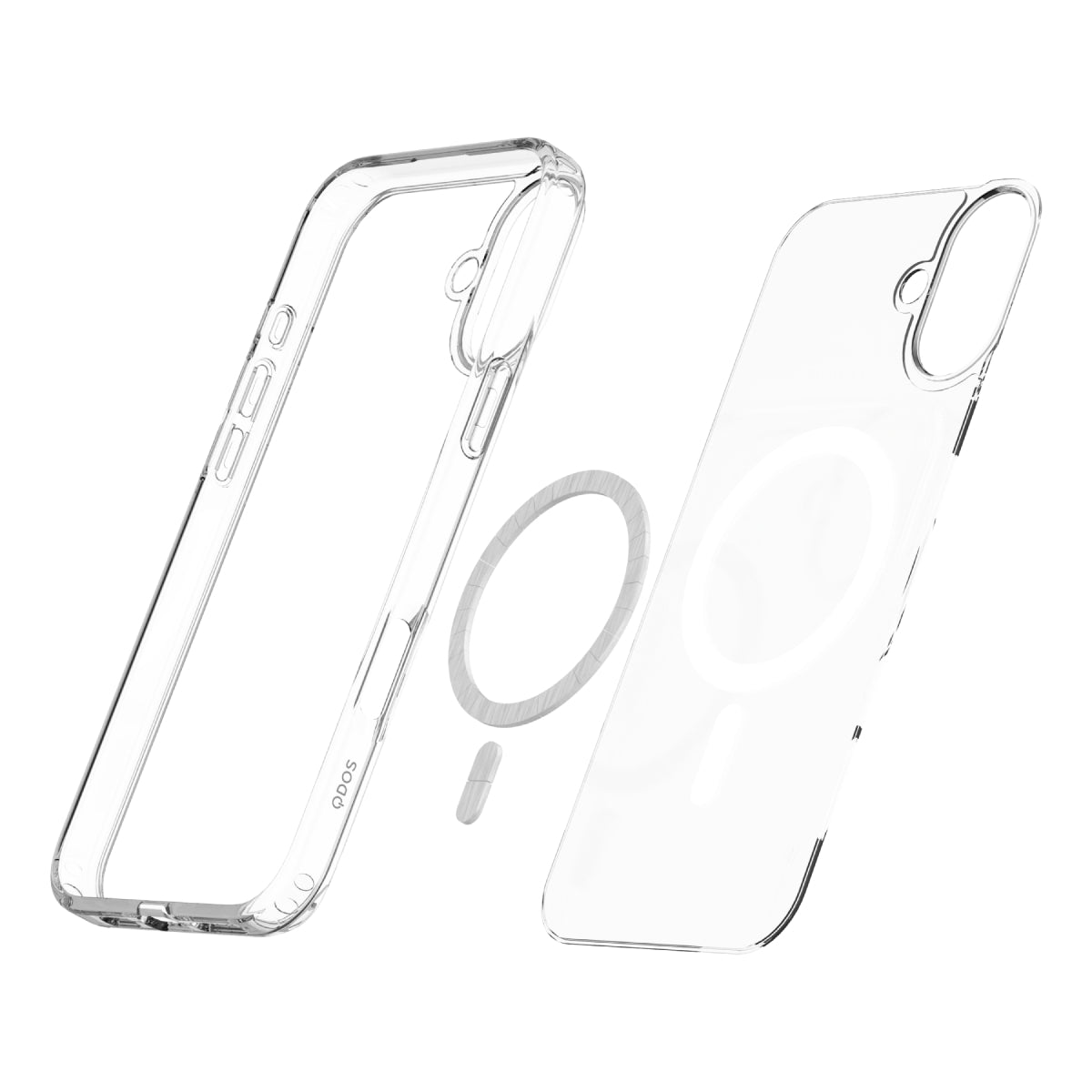 Hybrid Drop + Snap - iPhone 16 Plus Case MagSafe Compatible - Clear