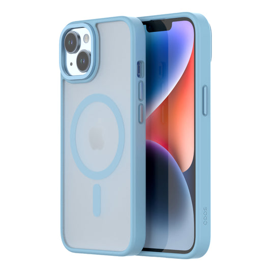 Hybrid Soft + Snap for iPhone 14 / iPhone 13 - Clear / Baby Blue